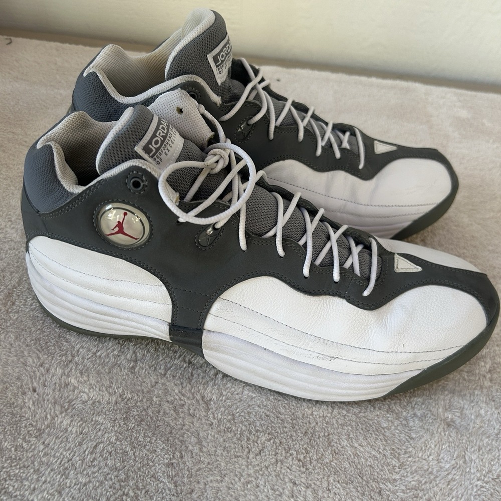 Nike‎ Air Jordan Jumpman Team 1 Retro White Grey 644938-105 Size 12 - Picture 7 of 9
